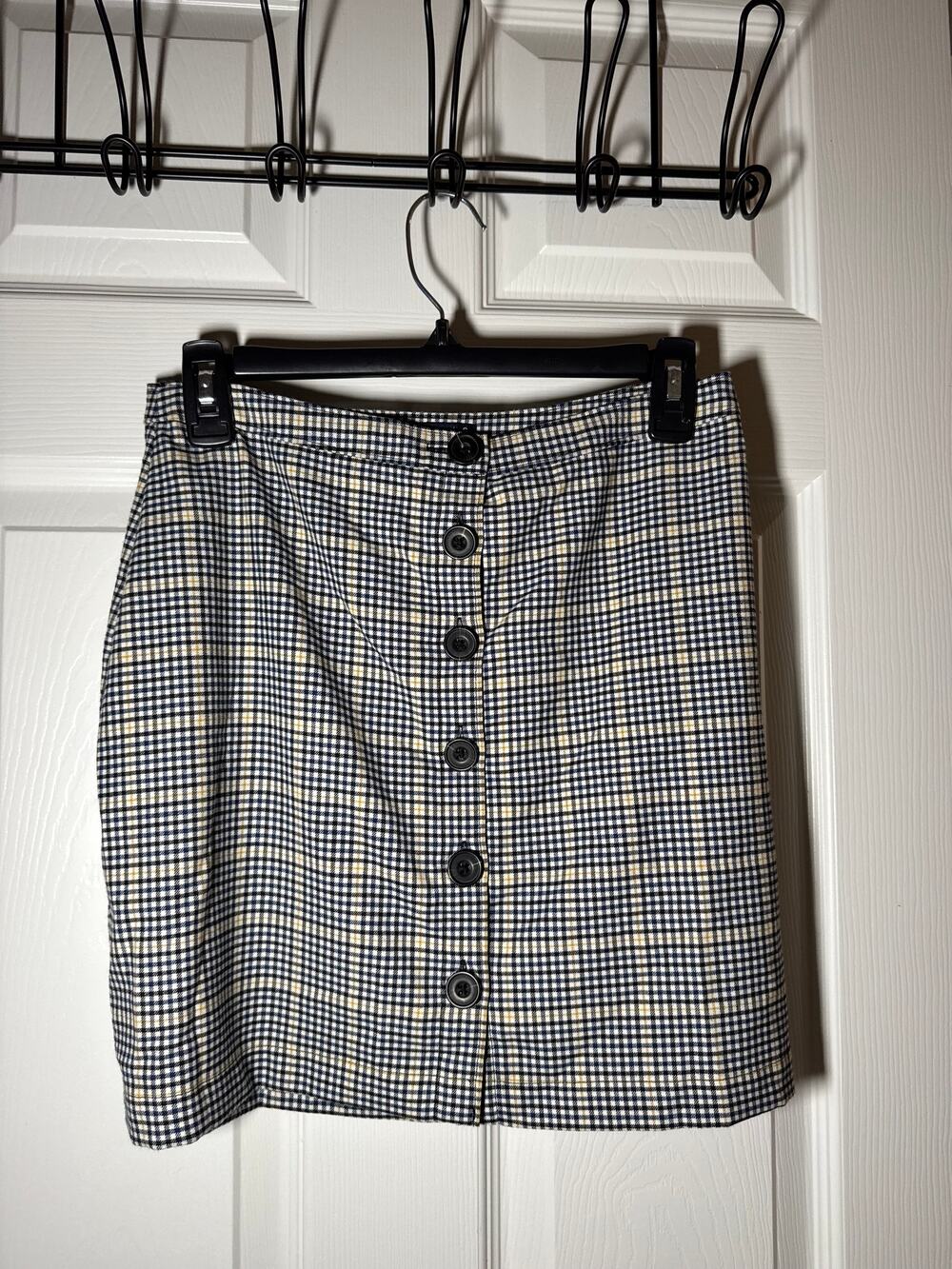 Abercrombie and Fitch Plaid Button Up Mini Skirt Size Small
